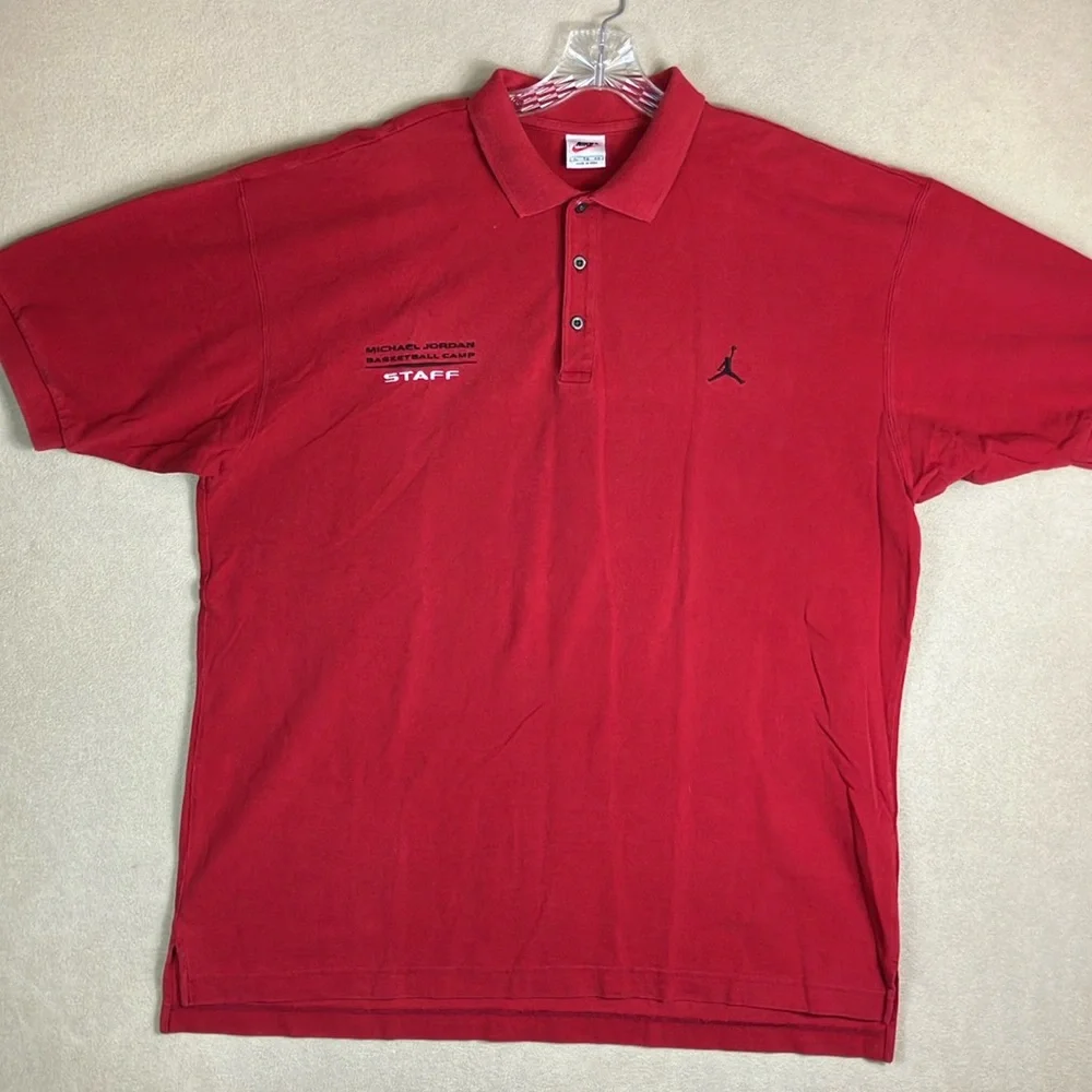 VTG Nike Air Jordan Michael Jordan Basketball Camp Staff Polo‎ Shirt Men’s XL